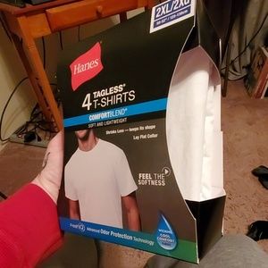 This is a two pack of Hanes tagless t-shirts